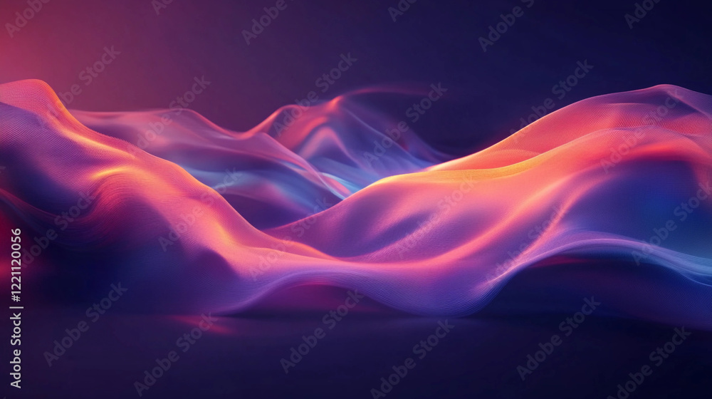 Poster creative exploration of abstract graphic design showcasing colorful flowing shapes and smooth curves