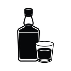 bottle and glass of wine