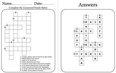 Printable Crossword Puzzle: Engaging Printable Word Game