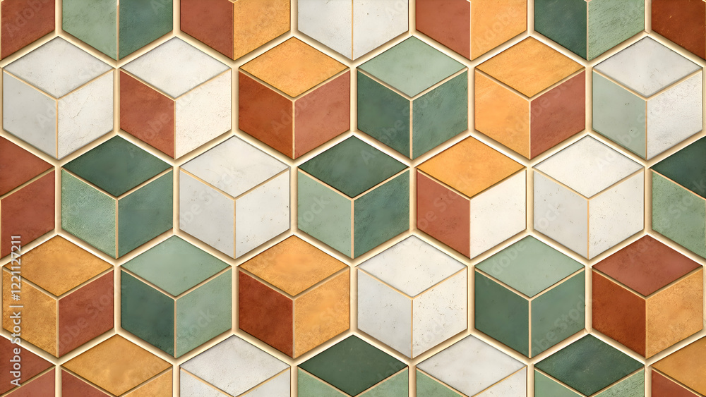 Poster seamless pattern with squares