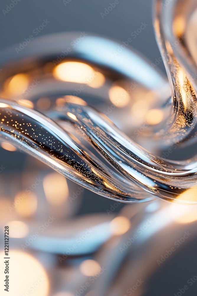 Poster intricate vein-like structures intertwine in luminous gold and blue, gracefully flowing across a dar