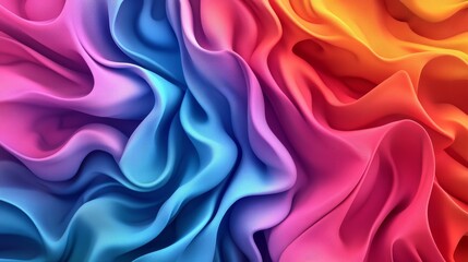 Obraz premium A colorful piece of fabric with a rainbow pattern