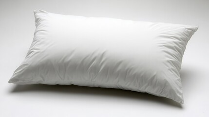 Soft White Pillow on a Neutral Background