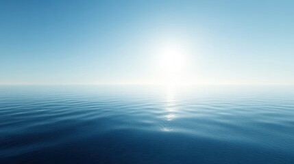 Obraz premium Serene Ocean Scene Under Bright Sunlight