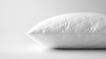 Soft White Pillow on Minimalist Background