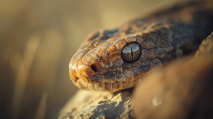Obraz premium A Close Up Of A Snakes Head And Eye