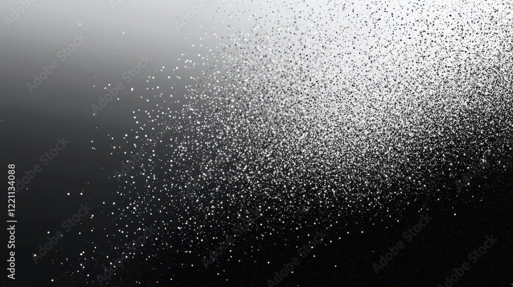 Aufkleber a grainy gradient background in black, gray, and white with a dark grain texture, creating a retro a