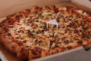 Pizza at a local restaurant in northern Minnesota. 