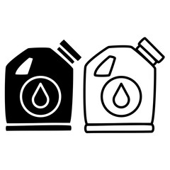 jerry can icon, simple flat style, illustration, logo sign symbol pictogram template, for ui or ux isolated on white for mobile app, editable	