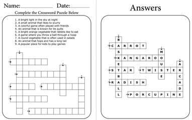 Educational Word Puzzle: Printable Engaging Activity for Kids