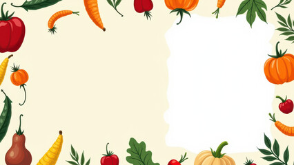 Vegetables illustration with sustainability theme, perfect for sustainable living guides or eco-conscious content.