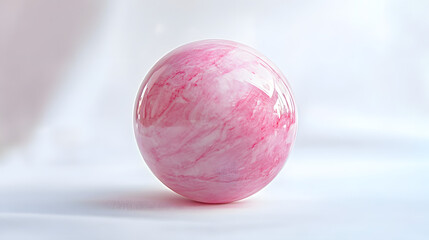Marble ball background with a pink/rose Marble ball in front of a white Background, Noble polished marble ball background, Modern marble background 
