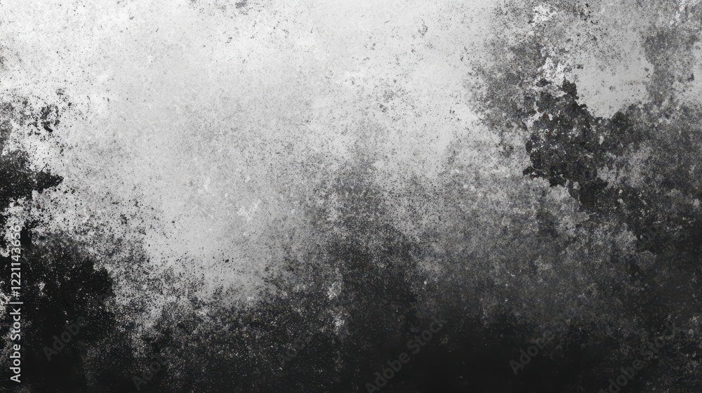 Aufkleber A gray grainy gradient background featuring black and white monochrome tones with an abstract noise texture.