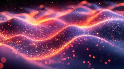 Obraz premium Abstract digital landscape featuring smooth,