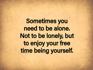 Quote on old paper background