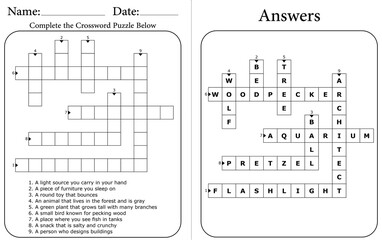 Printable Crossword Puzzle: Easy Word Game for Learning & Fun