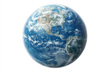 Earth On A White Background