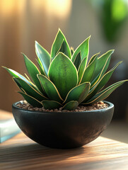 Fototapeta premium Sansevieria Moonshine In An Interior