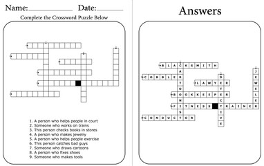 Fun & Easy Crossword Puzzle for Kids: Printable Educational Word Game