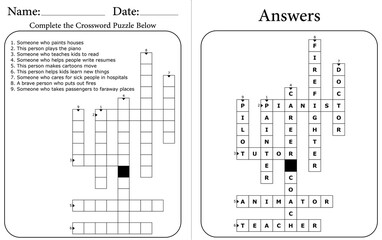 Fun & Easy Crossword Puzzle for Kids: Printable Educational Word Game