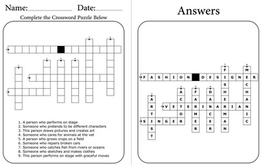 Fun & Easy Crossword Puzzle for Kids: Printable Educational Word Game