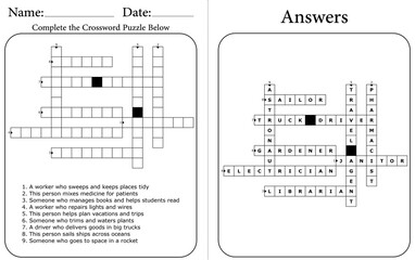 Printable Crossword Puzzle for Kids' Focus and Problem Solving