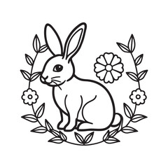 Easter coloring page, Line art, black and white image, Cozy easter coloring page, Coloring page, Easter basket stuffer