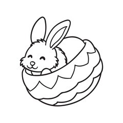 Easter coloring page, Line art, black and white image, Cozy easter coloring page, Coloring page, Easter basket stuffer