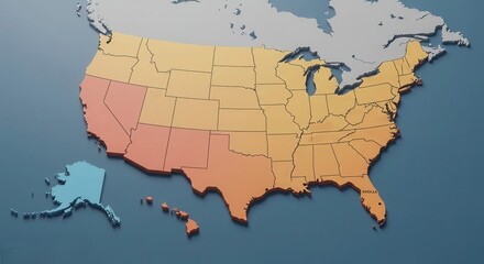 Fototapeta premium usa map with map of usa, us map, united states map, map of us, map of united states, america map state illustration