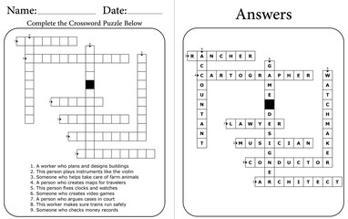 Printable Crossword Puzzle for Kids' Focus and Problem Solving