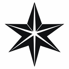 Obraz premium black and white star