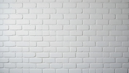 Naklejka premium Pristine White Brick Wall Texture for Design Inspiration