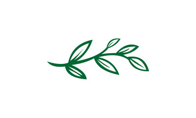 Obraz premium green leaf logo
