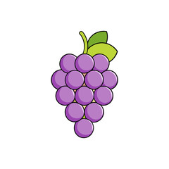 Bunch of a Grapes Vector Clipart Illustration