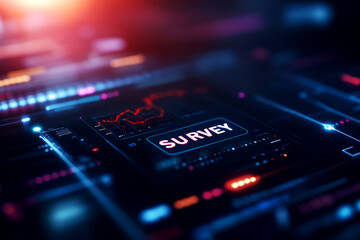 Digital data survey insights analyzing trends in technology virtual environment digital interface modern viewpoint