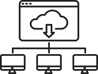 Cloud computing concept vector icon