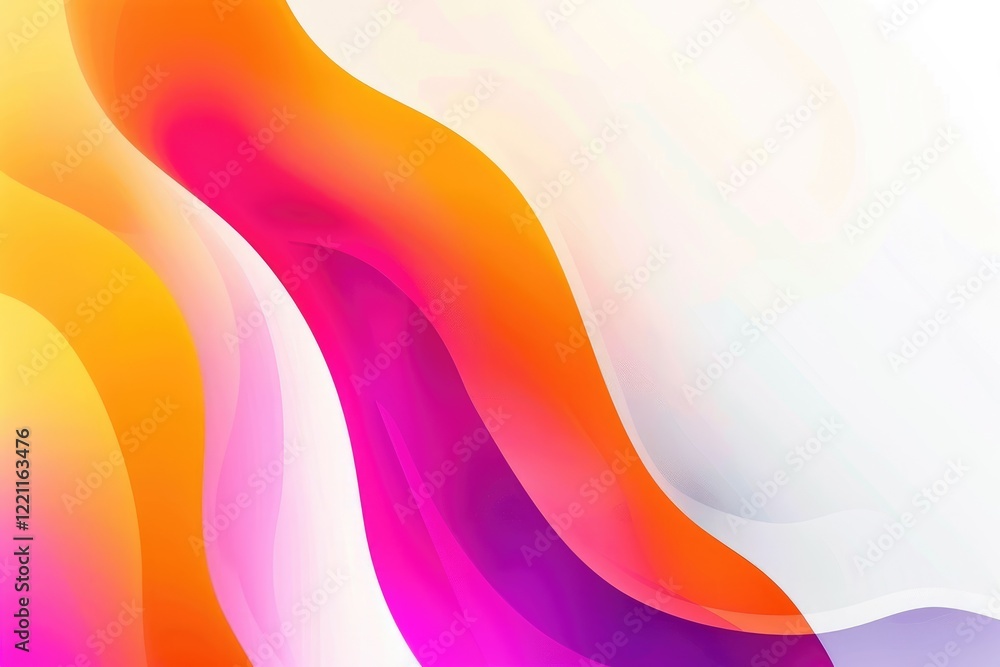 Poster soft abstract fluid gradient with pink and blue tones. gentle and smooth design. background image of
