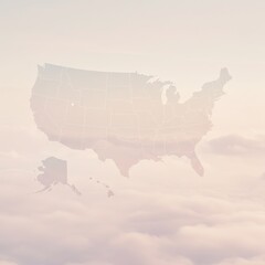 Obraz premium usa map with map of usa, us map, united states map, map of us, map of united states, america map state illustration