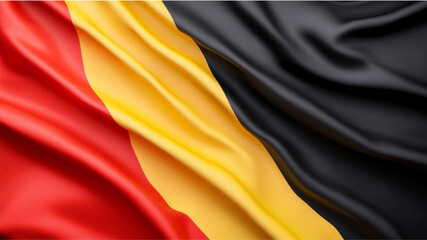 Beautifully Draped Fabric of Germany Flag Symbolizing Unity and Pride with Rich Red, Yellow, and Black Colors Gently Flowing to Create a Sense of Movement and Emotion