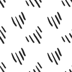 Seamless abstract geometric pattern. Black, white colors. Illustration. Abstract squares, lines, stripes. Design for textile fabrics, wrapping paper, background, wallpaper, cover.