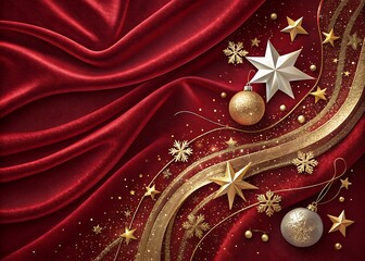 christmas background with balls Chinese lanterns. Red lanterns hanging on a branch, symbolizing celebration and cultural heritage.