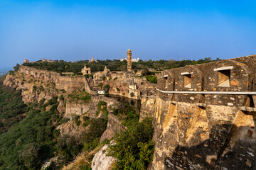 India. Rajasthan. Chittorgarh. General view of Chittor Fort