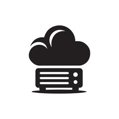 Cloud computing vector icon, modern flat vector illustration for mobile app, website or desktop app  