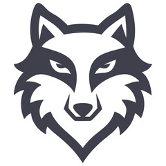 A wild wolf head vector, a fierce animal mascot tattoo design