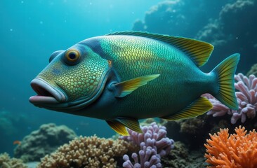 The humphead wrasse (Cheilinus undulatus) is a large species of wrasse mainly found on coral reefs in the Indo-Pacific region. It is also known as the Māori wrasse, Napoleon wrasse, Napoleon fish