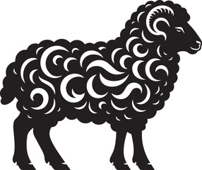 "Lamb Silhouette Vector for Farm Animal Illustrations Minimalist Wool Industry Graphics and Creative Digital Art Projects"