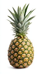 Fototapeta premium A fresh pineapple is beautifully sitting on a clean white surface