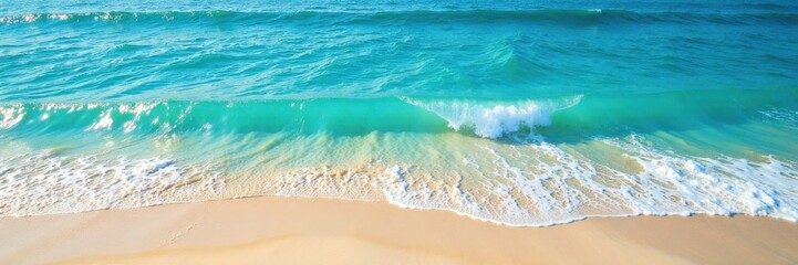 Obraz premium Blue ocean wave pattern on sandy riverbank , blue, sandy, riverbank