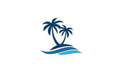 palm tree logo vector