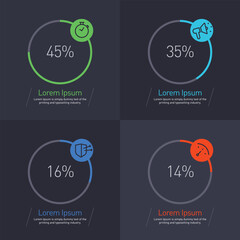Fototapeta premium Infographic Template, Business Icons Design